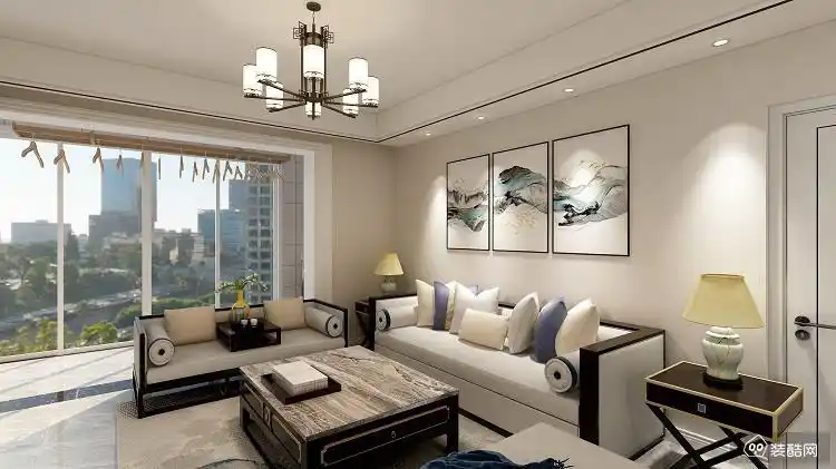 上海禧鑫装饰100平米新中式风格装修效果图