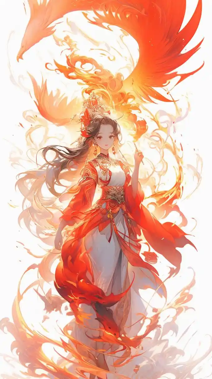 火凤凰#ai绘画# #二次元# #壁纸#