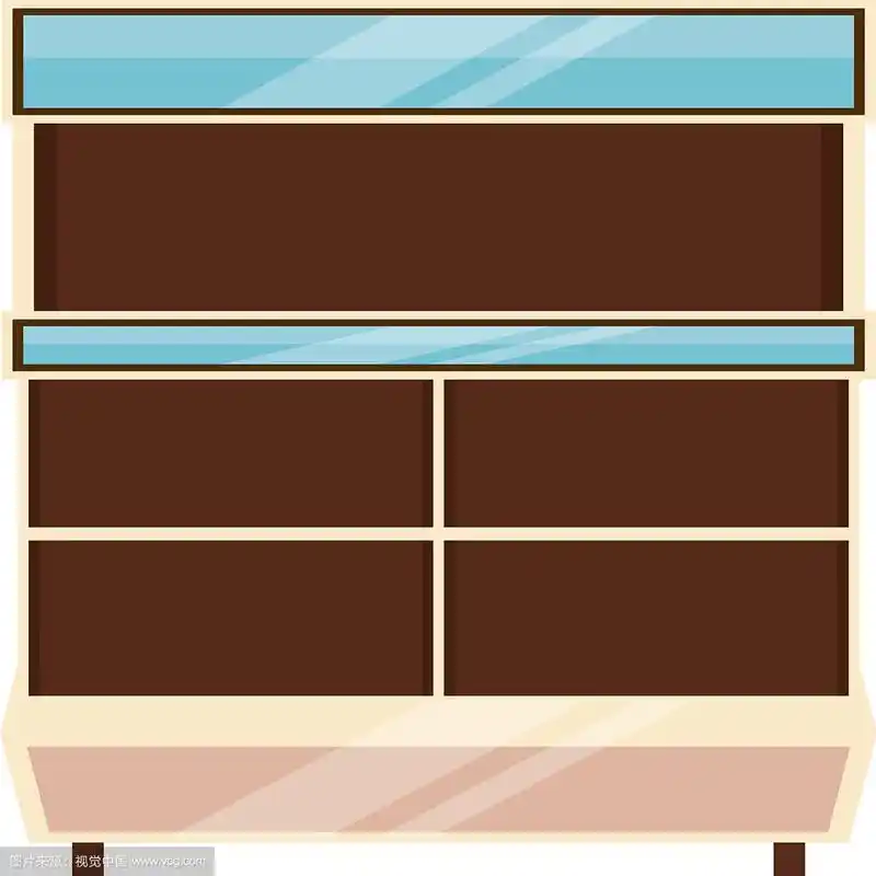 空超市货架孤立卡通