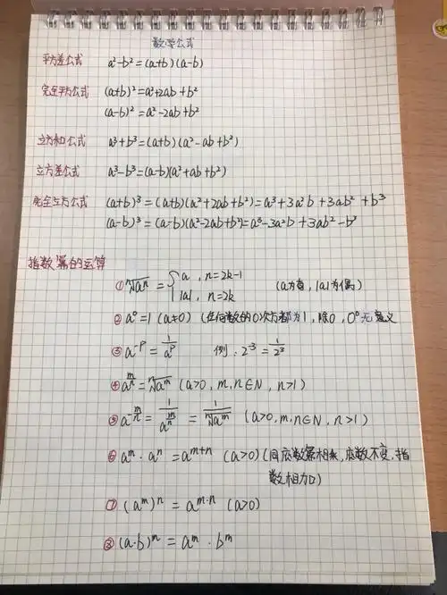 专升本高数公式手写版