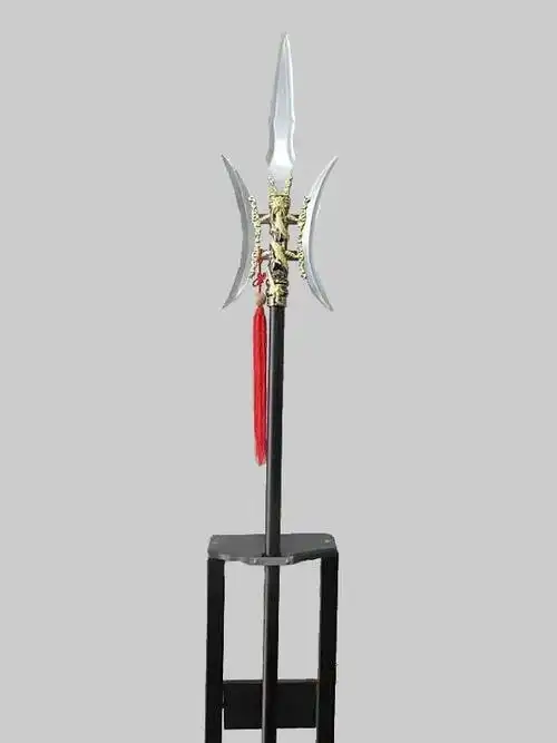 十八般兵器 镇宅装饰 武术健身兵器 不锈钢方天画戟 未开刃