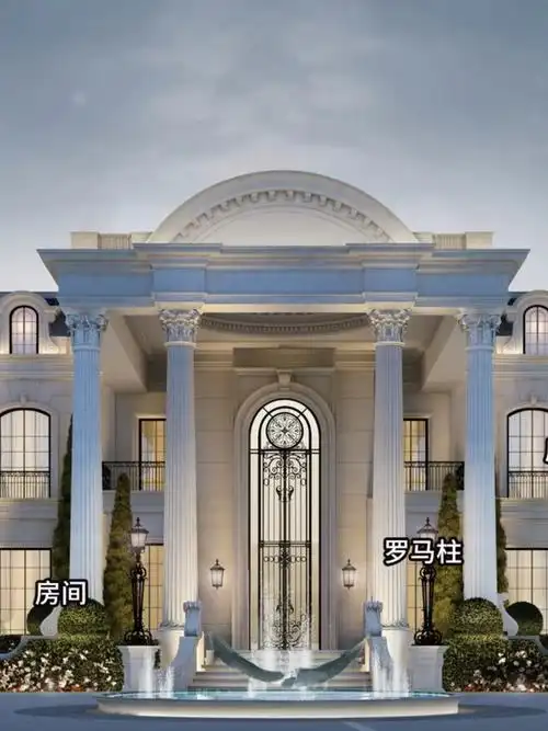 法式轻奢别墅将材质和色彩融合出品质大宅
