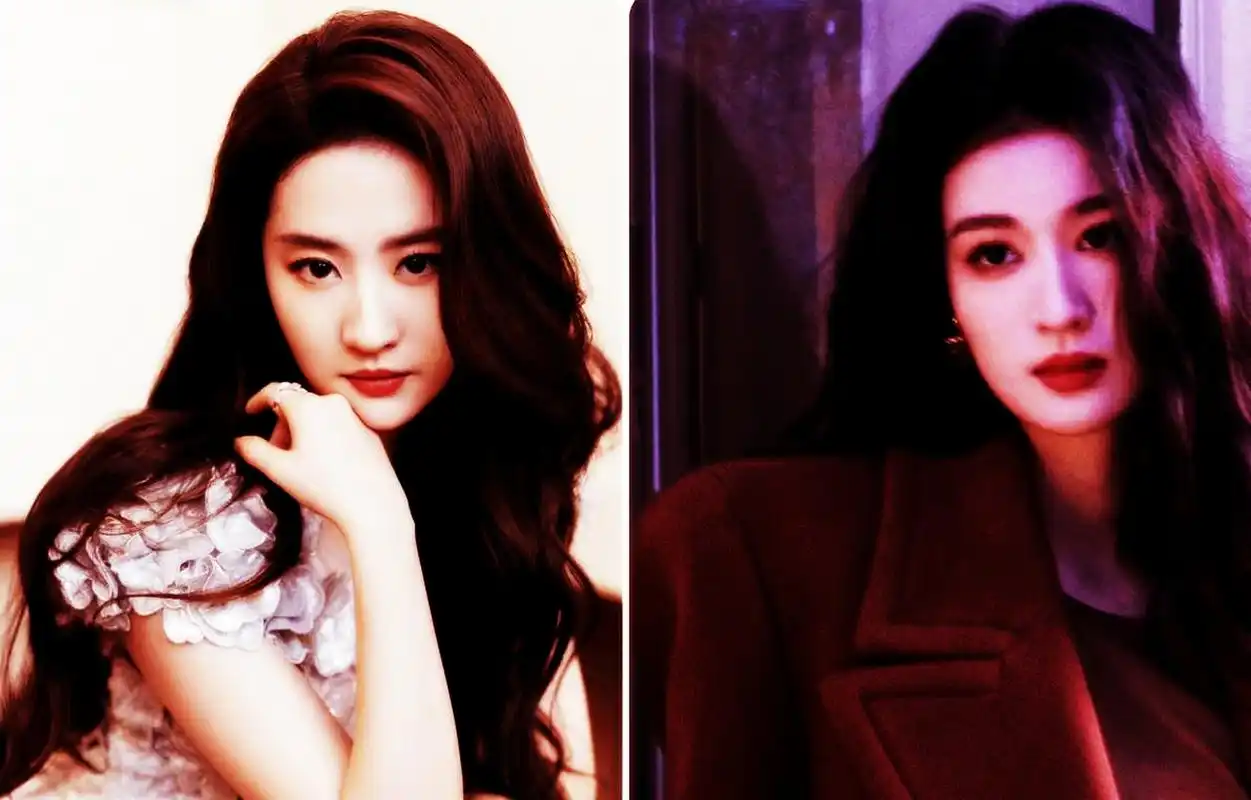 刘亦菲和王楚然的照片对比,两人很像.