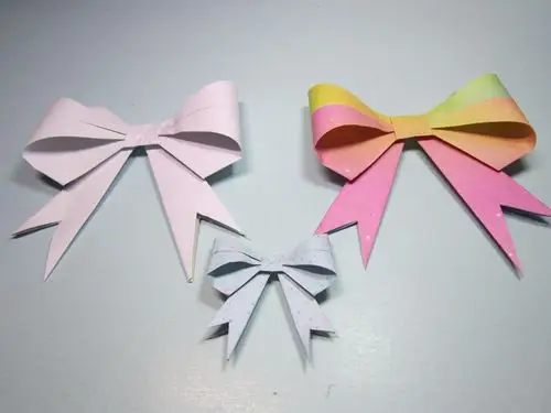 儿童手工折纸蝴蝶结,一张纸4分钟折出美丽简单的蝴蝶结