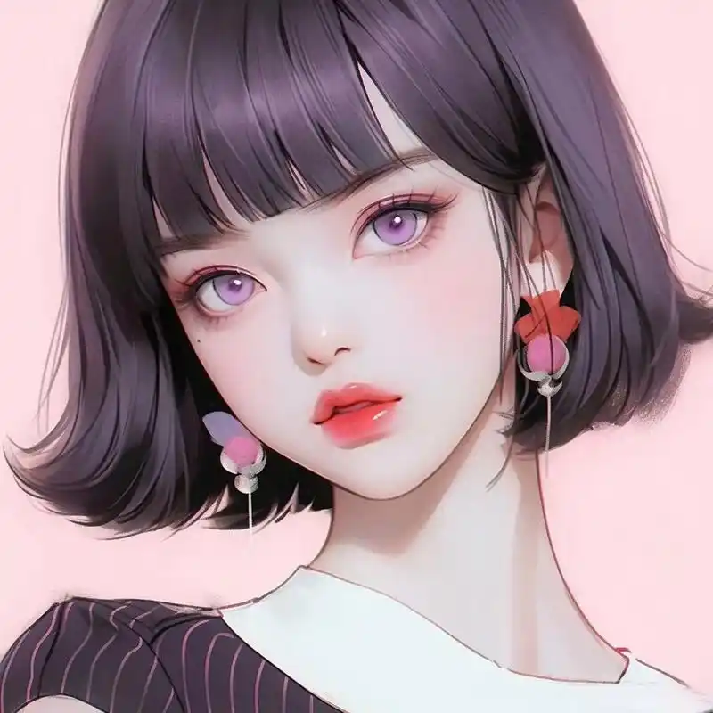 动漫头像和壁纸# 气质短发女生头像,喜欢的记得领取哦.