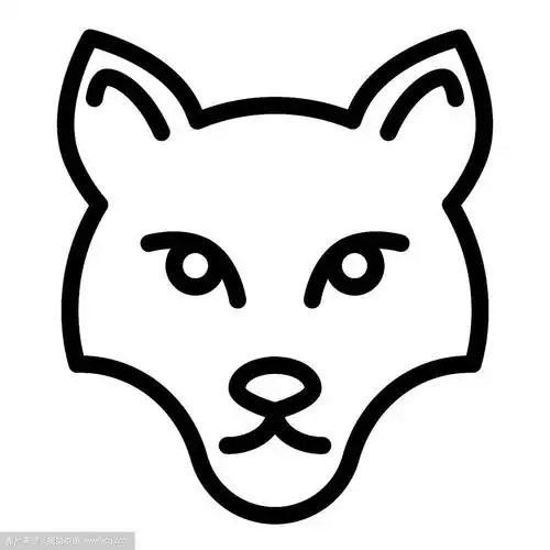 狐狸面具线图标狐狸口