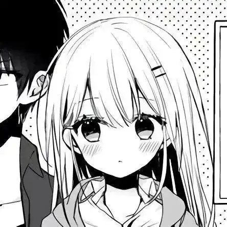 日系ins风漫画头像黑白情侣