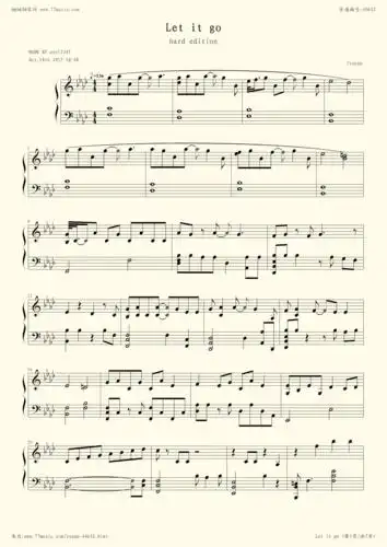 钢琴谱》frozen(五线谱 钢琴曲 指法)-弹吧|蛐蛐钢琴网