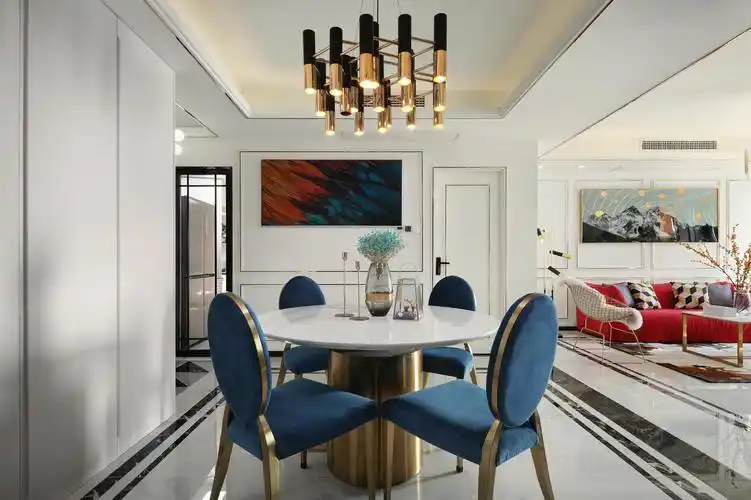 140㎡轻奢风餐厅装修效果图