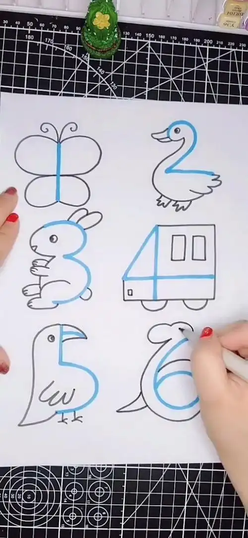 动物数字简笔画 数字简笔画动物1到10