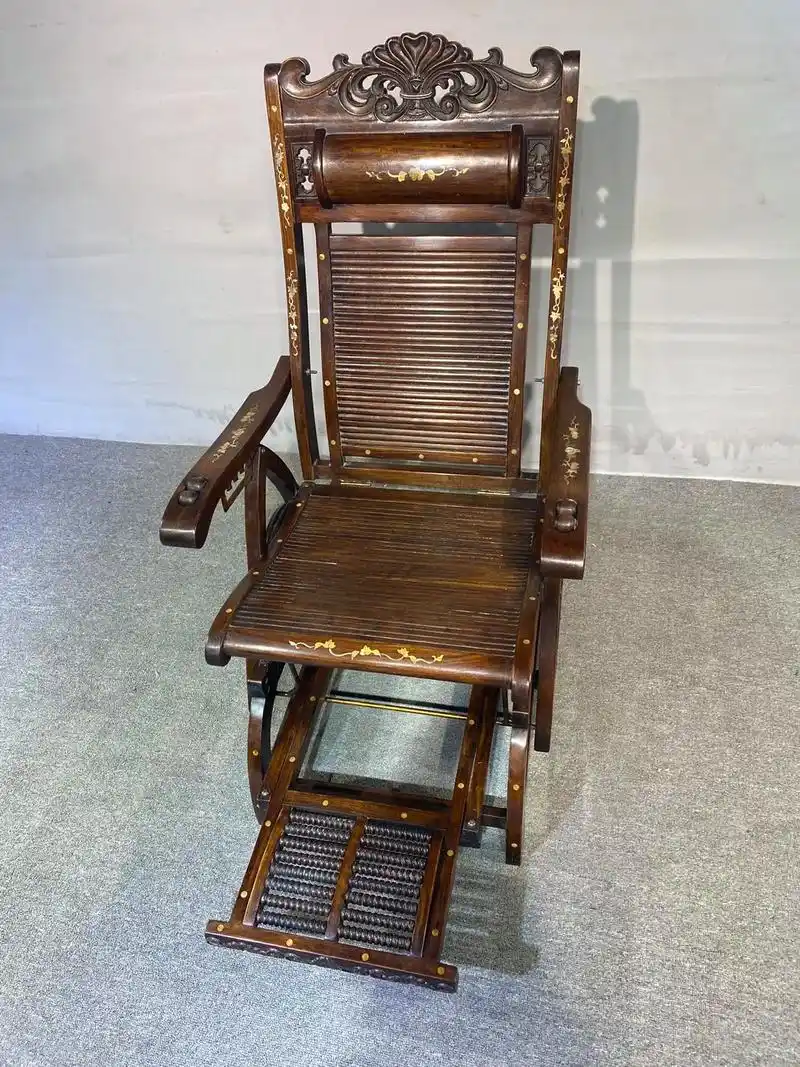 花梨木摇椅.精品极品黄花梨摇椅.榫卯结构 选料精良 做工考究 - 抖音