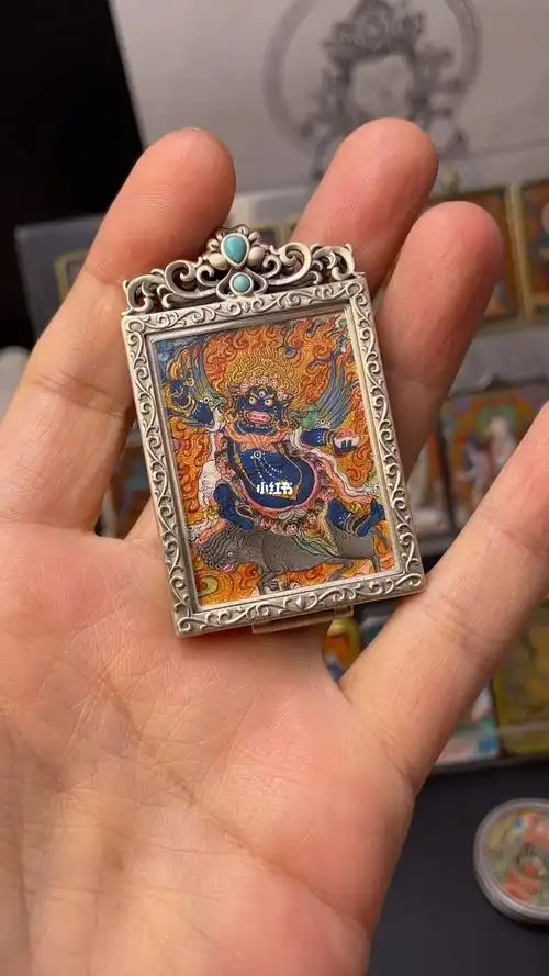 顶级藏卡忿怒莲师铠甲金刚