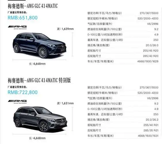 奔驰glc43男人的梦不是所有车型都叫amg