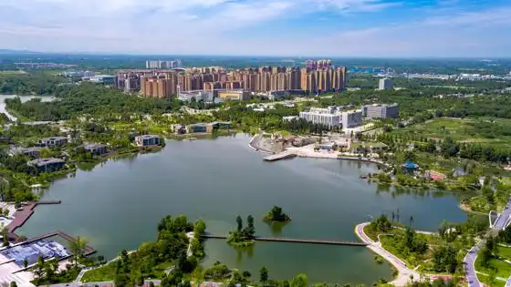 成都市双流区城乡融合一体化发展走在了前列,图为双流区"五湖四海"