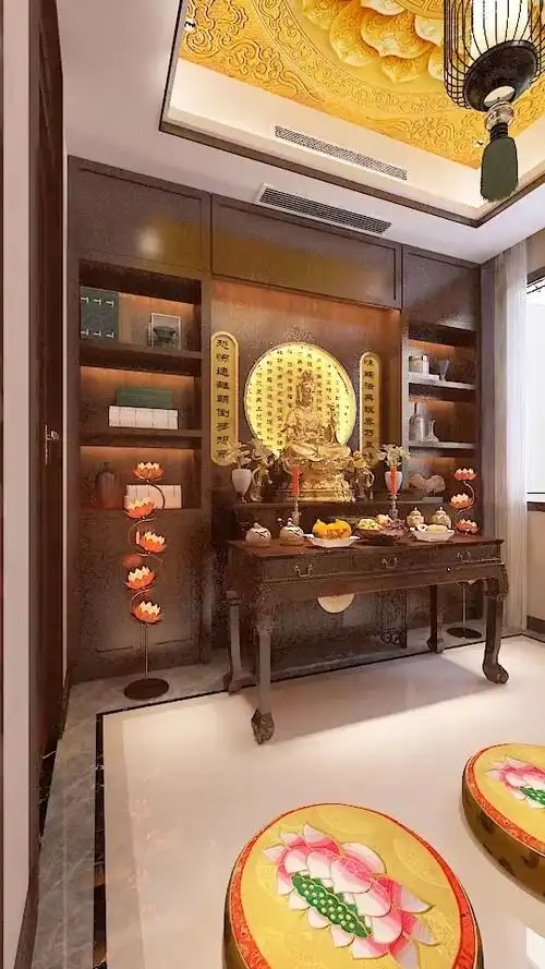 想在自己家里设计个佛堂吗?