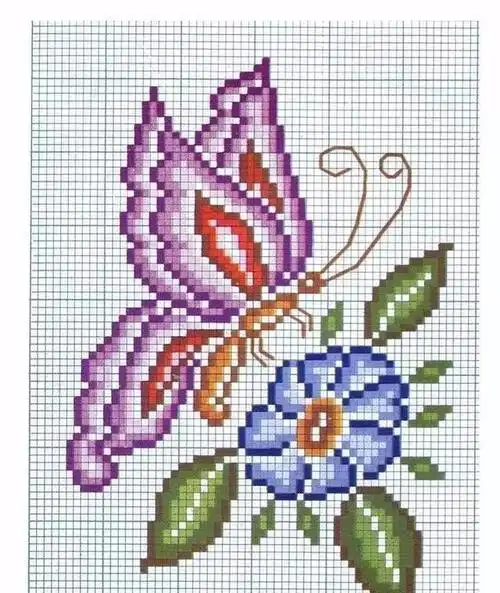 今天分享给大家就是各种蝴蝶十字绣图案 .