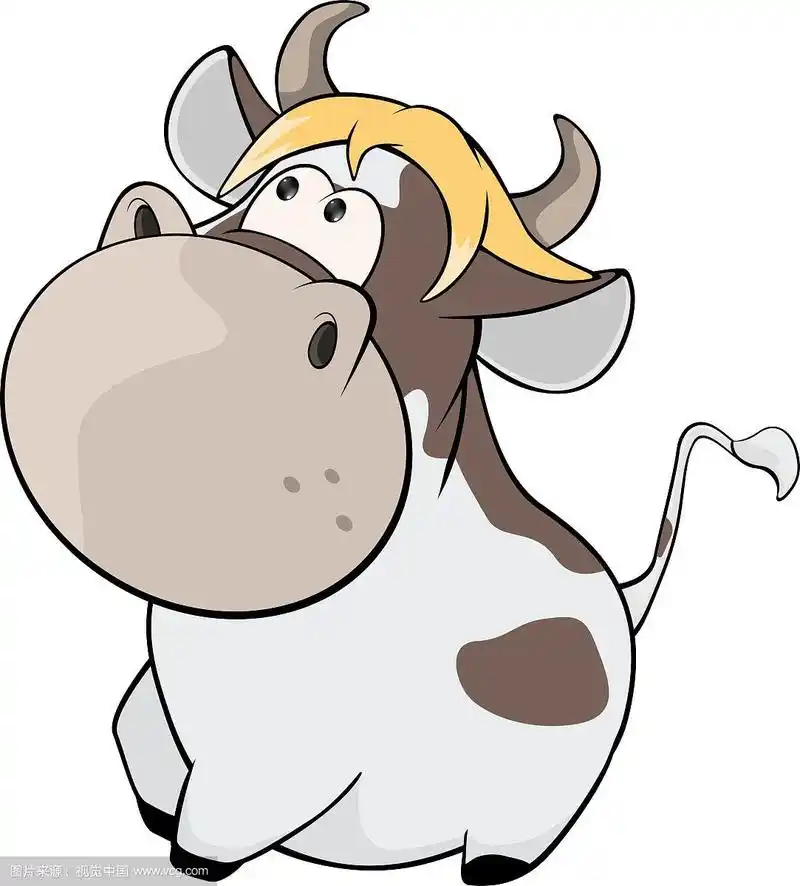 快乐的牛卡通