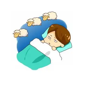 卡通男孩失眠睡不着数羊916041png图片素材