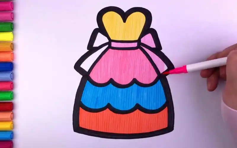 儿童简笔画教孩子画裙子