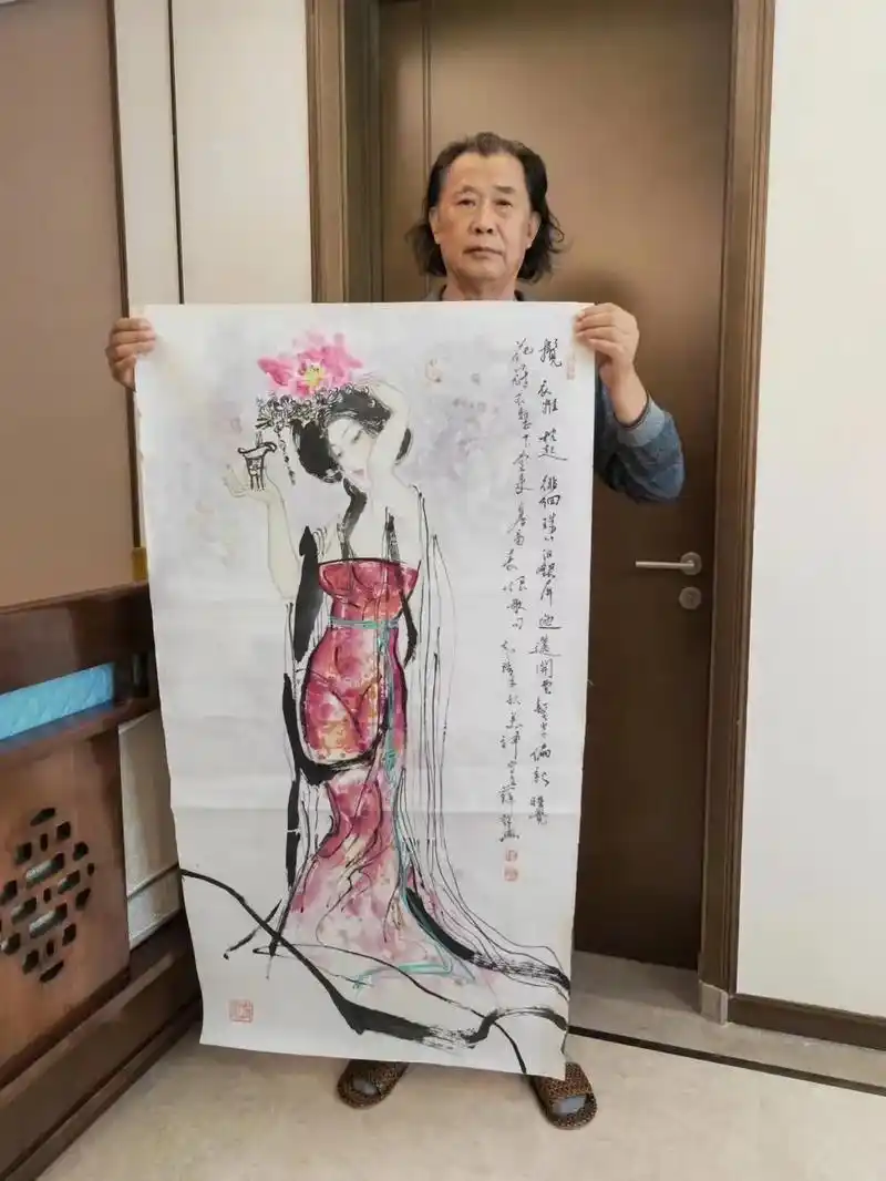 薛林兴 精品人物作品#名家真迹 #书画交友 - 抖音