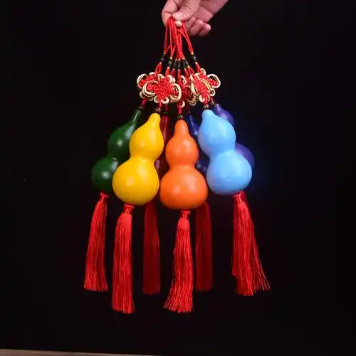 寻葫天然七彩葫芦娃挂件挂饰家居饰品摆件彩绘葫芦葫芦