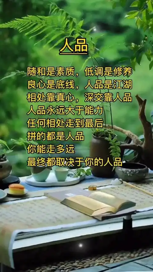 人品决定一切