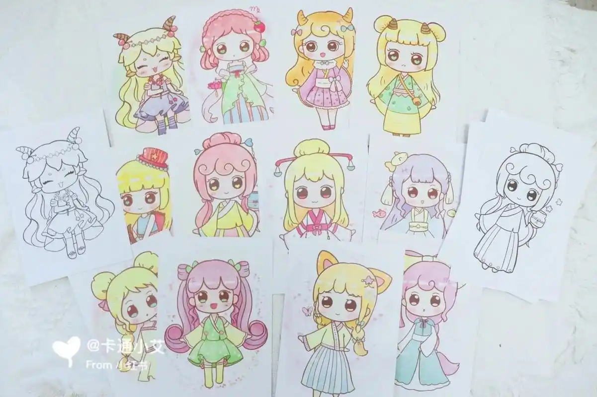 原创可爱古风公主 萌萌哒q版公主 十二星座 十二生肖可爱合集9494