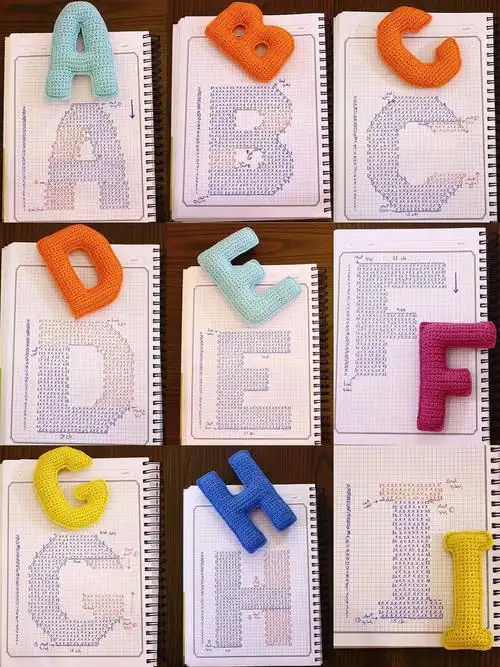 100个图解分享33ins钩针图解字母qu