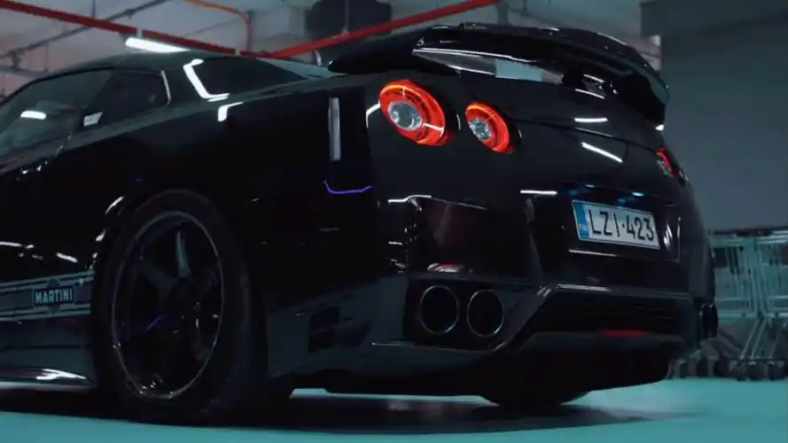 活动  日产gtr 夜间 声浪 隧道喷火 动态欣赏