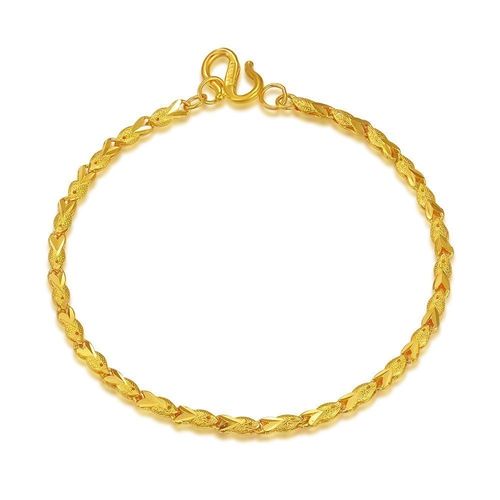 【中国黄金官方店】足金首饰小鱼连环黄金手链黄金女款饰品送女友