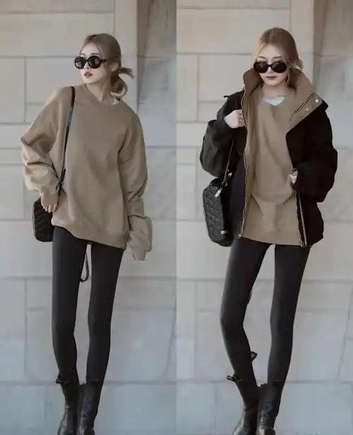 一,卫衣搭配瑜伽裤