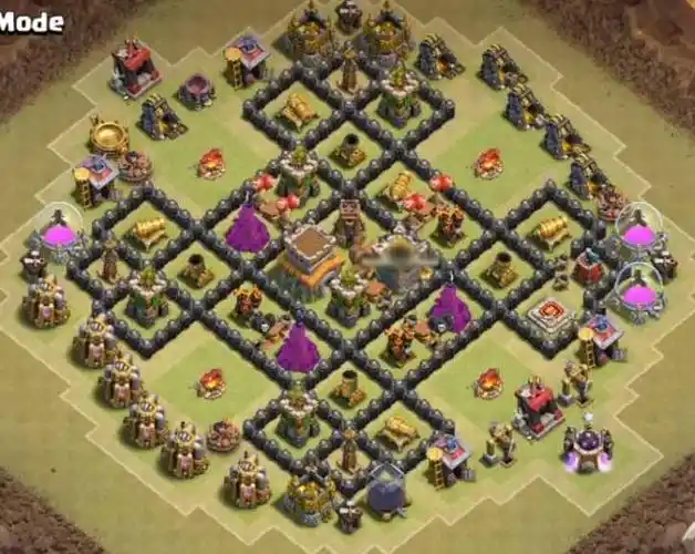 部落冲突八本巅峰阵型(防御力最强的阵型图)