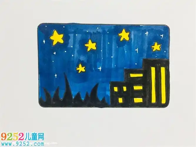 夜空的画法星星简笔画夜空简笔画教程