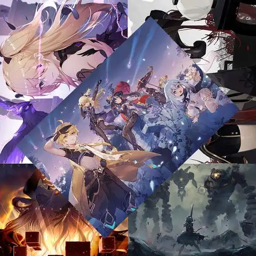 原神海报全新胡桃可莉刻晴七七二次元周边高清宿舍墙贴卧室壁贴原神第