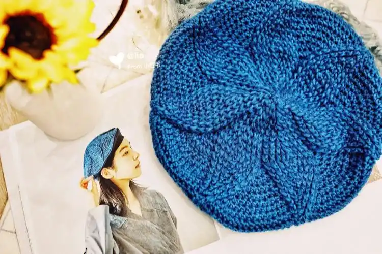 手作的温度钩针贝雷帽浮雕贝雷帽带图解