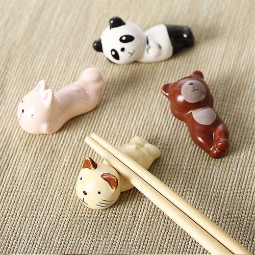 酒店餐厅会所骨瓷筷架放子骨公筷三用两用筷公架枕架勺托勺瓷筷子