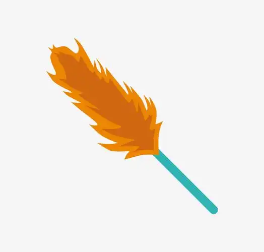 卡通黄色的鸡毛掸子