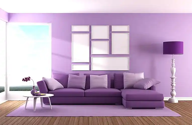 优雅紫色客厅设计