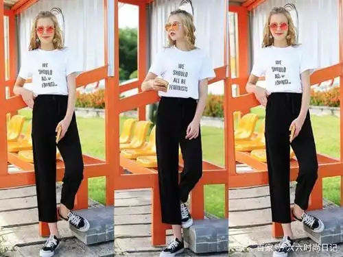 夏季流行的各种好看短袖t恤,搭配这5款下装休闲又不失时尚感!