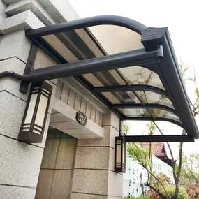 屋檐家用遮阳棚阳台户外防雨耐力板无声别墅院子车雨棚375人付款286