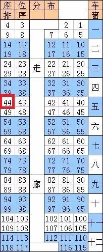 附件1:k48硬座车厢详细座位图