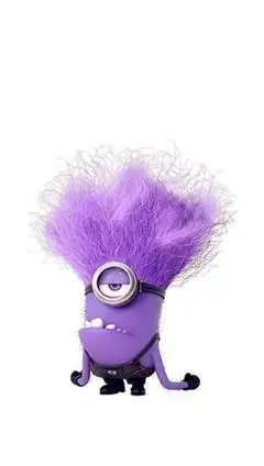 小黄人变紫色简笔画