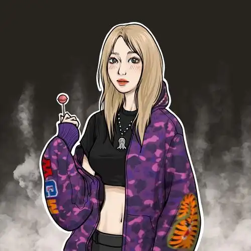 syno定制人物照片手绘头像设计情侣嘻哈卡通