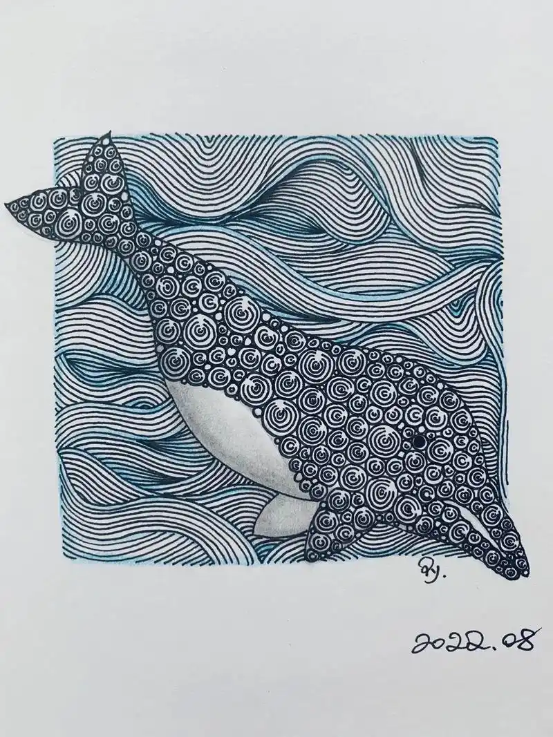 绘画步骤#解压禅绕画 #绘画 - 抖音