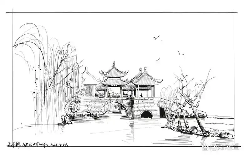 手绘扬州 61 五亭桥