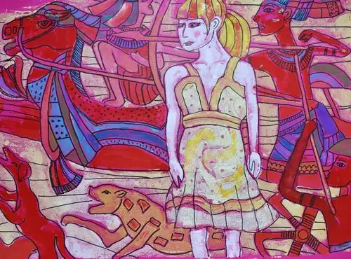 只有a4大,我们参加纸版画社要挑战的是4倍大的4k彩色版画哦