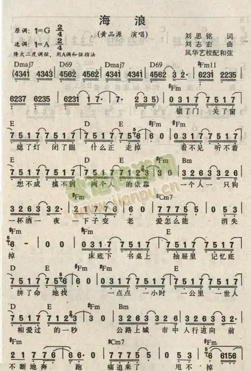 海浪(吉他谱)1
