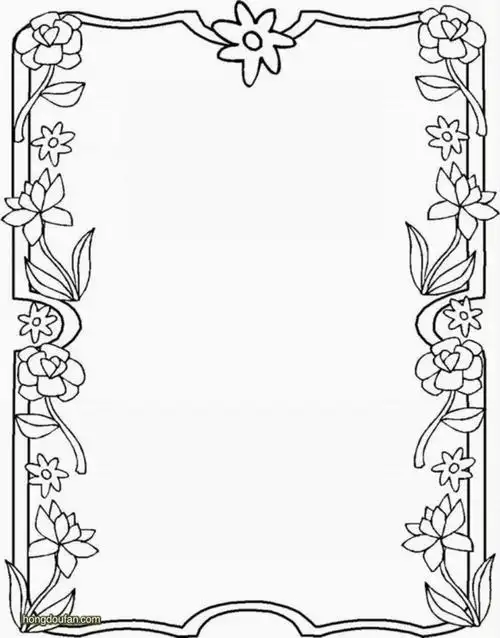 简约叶子环绕的边框空白纸张图片背景下载