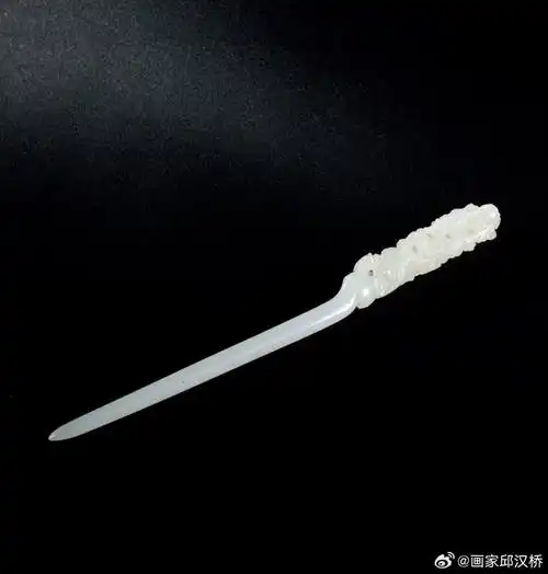 明代白玉发簪