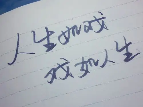 手写人生如戏戏如人生